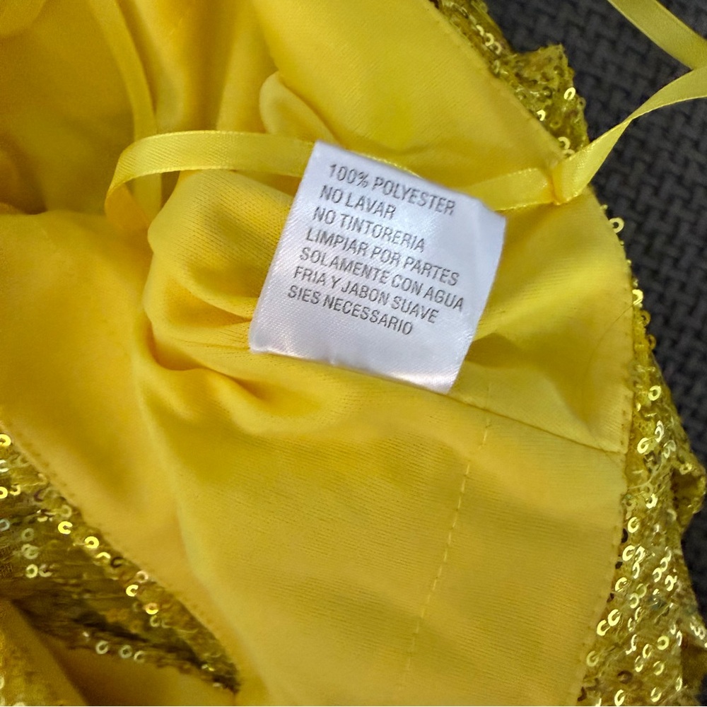 Mac Duggal Yellow Gold Sequin Cutout Twist Sheath Dress 4 Graduation Wedding - Picture 8 of 14